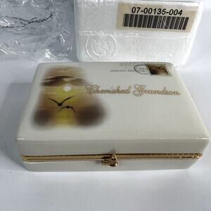 Vtg 2006 Ardleigh Elliott Music Box Cherished Grandson Porcelain A1078 Deadstock